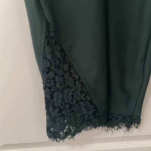 S - Lulu’s Only Want You Forest Green Lace Bodycon Midi Dress - Picture 5 of 9